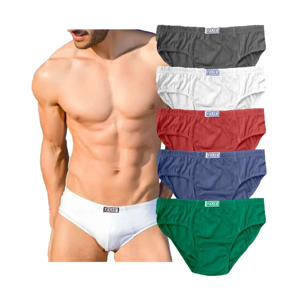 KIT 10 Cueca Slip Cuecas 100% Algodão Masculina Tradicional