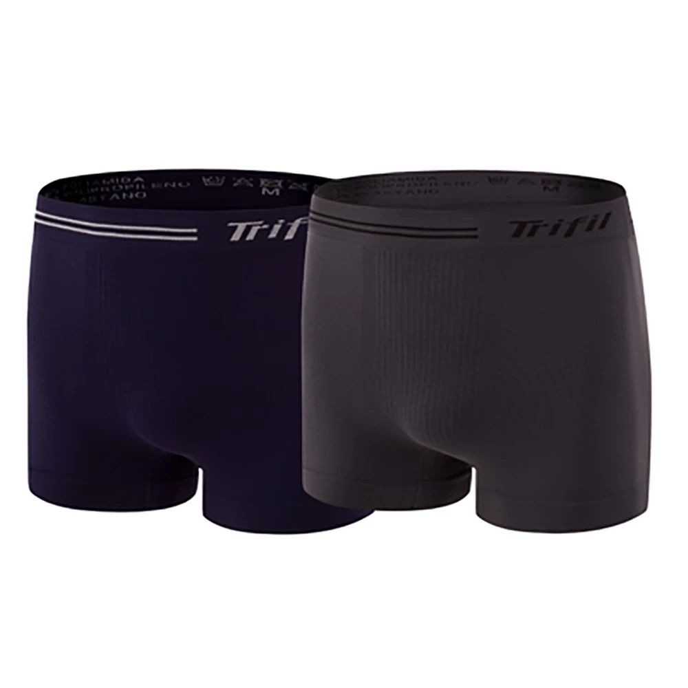 Kit 2 Cuecas Boxer Trifil Sem Costura Elástico Masculina